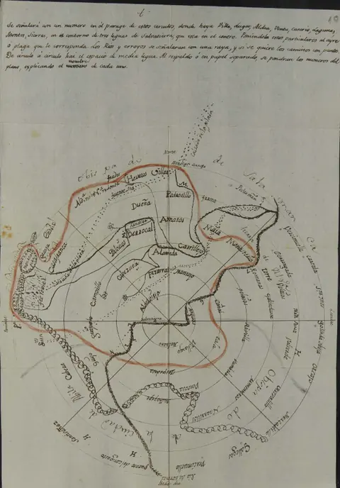 Mapa circular del partido de Salvatierra · segunda hoja